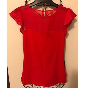 Express top - sheer neckline